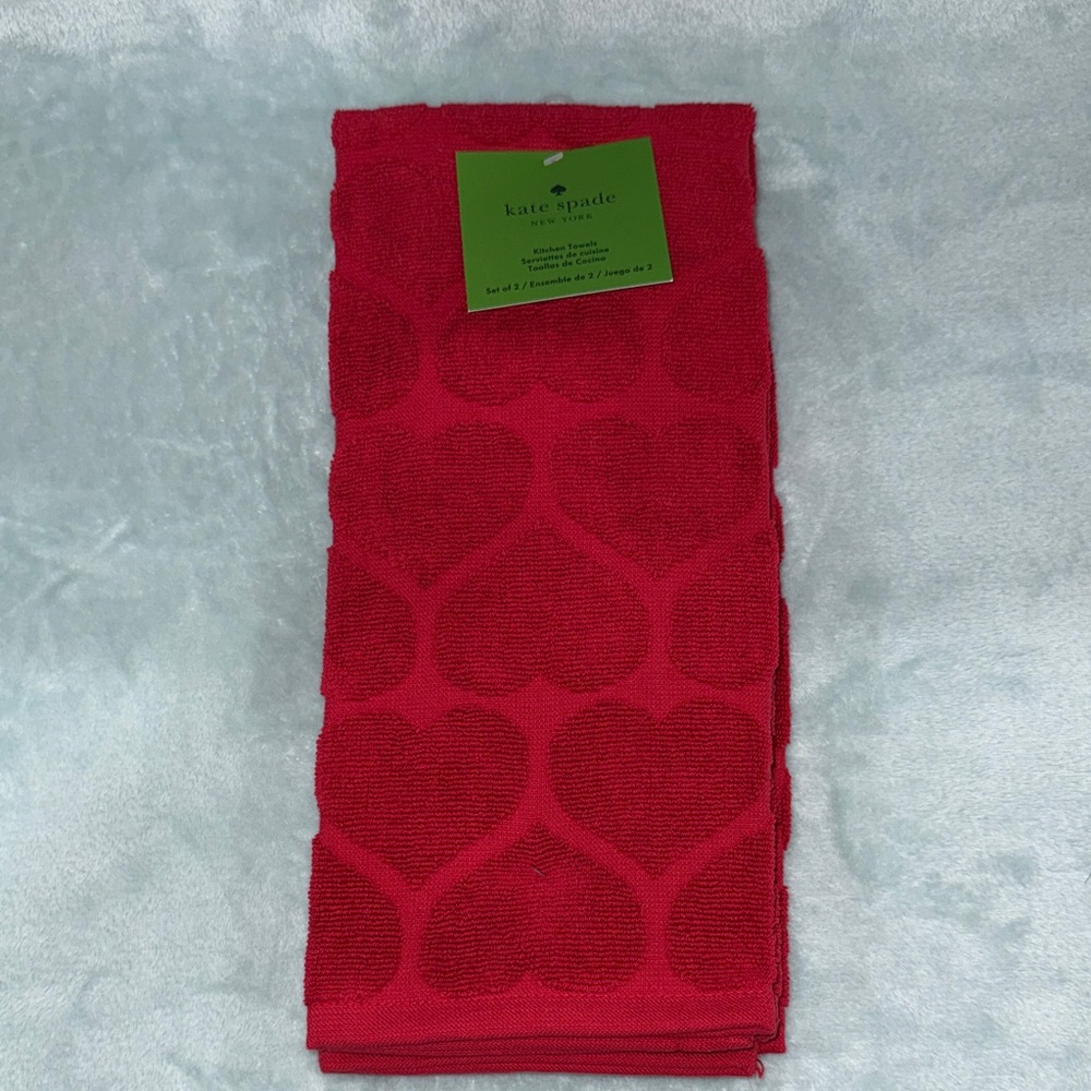 kate spade Red Heart Design Kitchen Towels